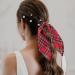 JNAWA 2Pieces Chrismas Tartan Scrunchies Plaid Elastic Hairbands Hair Scarf Scottish Bowknot Hair Scrunchies Hair Accessories for Women Girls - Buy Online on GoSupps.com
