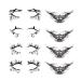 4 Pairs Halloween Eye Shadow Stickers and Skeleton Mouth Temporary Tattoo  Spider Web Skull Bat Eyeliner Decals Ghost Teeth Face Makeup Stickers for Women Girls