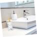 PRETYZOOM 1pc Simple Storage Decorative Bath Lovely Press-Type Liquids Shower Resin Supply Replacement Use White 19.00X7.00X7.00CM - Buy Online on GoSupps.com