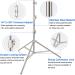 EMART 9.2ft Stainless Steel Light Stand - Heavy Duty Tripod Stand for Studio Softbox, Monolight, Umbrella, and More - Photography 1 Pack - Buy Online on GoSupps.com