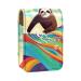 Travel Lipstick Organizer Case Lipstick Case Portable Makeup Bag With Mirror Abstract Wave Sloth Surfing O867h1pwdt