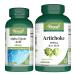 VORST Alpha Lipoic Acid 600mg 90 Vegan Capsules and Artichoke 180 Vegan Capsules (Combo Bundle 2 Bottles)