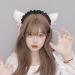 blispring Handmade Furry Ears Headband Plush Hairband Role Play AnimeCostume Headdress Female Teens Cosplay Headgear Accessories White and Black - Buy Online on GoSupps.com