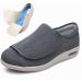 ZXTING Elderly Walking Shoes | Adjustable Lightweight Wide Width Sneakers | Diabetic Edema Plantar Fasciitis Bunions Arthritis Swollen Feet | Dark Grey - Size 50 - Buy Online on GoSupps.com
