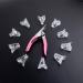 Magic Skin Professional Nail Art Set 10 Pcs Poly Gel Quick Building Nail Tips Clip DIY Manicure and Professional Fake Nail Tip Clipper Cutter