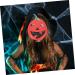 Holibanna 4 pcs Smile Props Halloween Costumes Red Fashion Horror Costume Favors Festival Covers Cosplay Plastic Scary Head Funny Decor Creepy Party Decoration Decorative Pumpkin 25x19cm Red - Buy Online on GoSupps.com