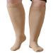 Zfsock compression stockings thick calves men: support stockings women Medical compression socks 20-30mmhg oversize men women travel socks for nurses flight sport 1 couple l-xl skin color