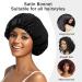 Vorey Satin Sleep Bonnet for Women - Large Double Layer Silk Hair Bonnet in Black - Buy Online on GoSupps.com