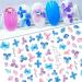 Nail Stickers 3D Nail Stickers Flowers Self-Adhesive Summer Nail Art Stickers Nail Decals for DIY Nail Art Decoration (7 Sheets) - Buy Online on GoSupps.com