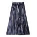 Women's skirts chiffon maxi skirt adjustable lace trim flower ruffles short skirt casual skirt with asymmetrical waist winter plate skirt winter skirt ladies skirt dark gray unit size