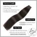 Sunya 24 Black Tape in Hair Extensions - 100% Human Hair Seamless Skin Weft, 50g (20pcs) - #1B Natural Black - Buy Online on GoSupps.com