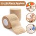 Anjocare Self-Adhesive Bandage Wrap (8 Pack) - Breathable Cohesive Tape for First Aid Sports Injuries Wrist Sprains Pet Care - Beige 5cm x 4.5m - Buy Online on GoSupps.com