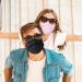 Assacalynn Disposable Face Masks 4 Layers - 2022 Upgrade, 50PCS Black Mask with White Inside - Breathable, Comfortable Flat Elastic Ear Bands - Pack of 50 - Buy Online on GoSupps.com