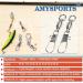 AMYSPORTS Fishing Swivels with Interlock Snap Ball Bearing Swivels - 25pcs, Size 0 (20lb) - Saltwater/Freshwater Tackle Leaders - Buy Online on GoSupps.com