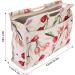 Exquisite Knitting Tote Bag with Wood Handle for Needles and Sewing Tools - Red Flower Design - Buy Online on GoSupps.com