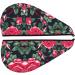Rose Floral Coral Velvet Hair Drying Cap with Buttons - Anti-Frizz for Curly Long & Thick Hair - Buy Online on GoSupps.com