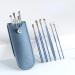 TURHAN Portable Stainless Steel Earpick Set | 6-Piece Coil Spring Ear Cleaner Tools with Leather Bag | International Shipping Available - Buy Online on GoSupps.com