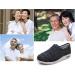 Adjustable Men's Diabetic Slippers - Wide Air Cushion Lightweight Walking Shoes in Dark Grey - Comfortable Orthopedic Footwear for Arthritis & Swollen Feet - Buy Online on GoSupps.com