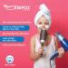 KEEPOZ Cotton Hair Towel Wrap for Women - Quick Dry Super Absorbent Turban Head Wrap with Button - Anti Frizz Hair Cap for Curly, Long & Thick Hair - White - Buy Online on GoSupps.com