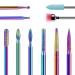 Melodysusia 10PCs Diamant Bits Set Professional Grinding Body Grinding Head Nail miller attachments set for manicure pedicure nail care colorful