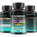 Elderberry Immune Support Supplement 8-in-1 Formula with Echinacea Vitamin C & Zinc Vitamin D 5000 IU Turmeric Ginger Ashwagandha 60 Capsules 60 Capsules (Pack of 1) - Buy Online on GoSupps.com