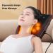 FafeICY Neck Massage Device with Heat 3D Knobs Muscle Relief & Portable Shiatsu Back Massager | EU Connector - Buy Online on GoSupps.com