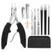 Segbeauty manicure set nail set -10 Party pedicure set foot care professional nail care set feet foot care set professionally cornea for women and men black elecranon nail clippers 10 Set-A
