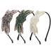 MWOOT 1920s Flapper Headbands for Women Roaring 20s Party Costumes 3 Pieces Black White Green 20s Hair Accessories Women 20s Vintage Flapper Hair Hoop 1920S Theme Hair Accessory