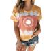Women's T-Shirt Summer Women's Blouse Short Sleeve Floral Print T-Shirt Clothing Woman Basic Shirt Pullover Crew Neck Clothes T-Shirt Tops Casual Plain Tops Women's Blouse Khaki L