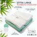 Little Giggles Co. 2-Pack Large Bamboo Muslin Cloths - 120x120cm - Baby Receiving Blankets in White & Turquoise - Newborn Swaddle Wrap & Essentials - Buy Online on GoSupps.com