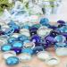 FUTUREPLUSX 5Lb 500PCS Blue Mixed Color Flat Glass Marbles - Premium Decorative Gems for Vases, Table Scatter, and More - Buy Online on GoSupps.com