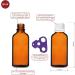 Handsunity 50ml Small Amber Glass Dropper Bottles - 6 Pack with White Drip Caps - Ideal for Pharmacy & DIY Projects - Buy Online on GoSupps.com
