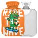 NAANLE CARTOON KROKODIL heat bottle MITEVED Transparent hot water bottle 2l Large hot hot water bottle for bed hand feet Warmer pain relief heat and cold therapy