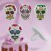 Day of the Dead Cupcake Rings 24Pcs Sugar Skull Cupcake Toppers Decoration for Kids Dia De Los Muertos Halloween Birthday Party Favors Supplies - Buy Online on GoSupps.com
