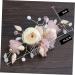 Housoutil Bridal Hair Comb Rhinestone Hair Side Comb Wedding Hair Accessories Flower Headpiece for Women Flower Hair Comb Hair Clips Bride Conch Wedding Flowers Pink Silk Cloth - Buy Online on GoSupps.com