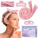 Heatless Curlers Headband Heatless Hair Curler For Sleeping Overnight 63" Extra Long No Heat Wave Hair Curlers With Clip Styling Tools For Women Girls Long Medium Hair (Pink)