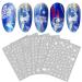 Christmas Nail Stickers 10 Sheets Self-Adhesive Nail Decal Snowflake Winter White Nail Art Decoration Design Supplies