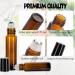 12 Pack 10ml Amber Glass Essential Oil Roller Bottles with Stainless Steel Roller Balls and Accessories | Labels, Openers, Funnels, Droppers Included - Buy Online on GoSupps.com
