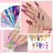 MIZHSE Nail Foil Glue Transfer Gel 18ml + 40 Pcs Flower, Leopard, Marble Pattern Stickers + Push Pen | DIY Nail Art Manicure Set - Buy Online on GoSupps.com