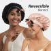Silk Double Layer Reversible Bonnet for Curly Hair - Pink/Black - Buy Online on GoSupps.com