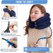 Adjustable Cervical Neck Traction Device - Navy Blue Neck Support & Massage Pillow for Spine Relief - Buy Online on GoSupps.com