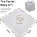 BUSHBABY Unisex Baby Comfort Blanket Gift Set - Plush Teddy Soft Toy in White Cube Box 10cm - Perfect 1st Birthday or Newborn Present - Buy Online on GoSupps.com