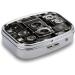 Vintage Camera Print Pill Box | 2 Compartment Portable Medicine Organizer | Decorative Metal Pill Case for Pocket & Purse - Buy Online on GoSupps.com