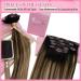 Youngsee Real Hair Clip-In Extensions - Balayage Black to Blonde 7 Pieces 80g Remy Hair #1B/4/27 - International Shipping Available - Buy Online on GoSupps.com