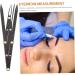 Anneome 1pc Second Generation Scale Calipers Eyebrow Measuring Rulers Makeup Set Stainless Steel 25x5x0.6cm Black - Buy Online on GoSupps.com