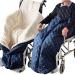 Winter Wheelchair Warm Blanket Waterproof Wheelchair Warmer Cover Blanket Fleece Lined Warm and Comfortable Wheelchair Mobility Scooter and Electric Scooter Blanket