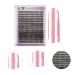 FRCOLOR DIY Eyelash Kit - Individual Lash Clusters Eyelash Extensions Tools Glue Remover & Tweezers - Self Application - Pink - International Shipping - Buy Online on GoSupps.com