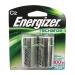 Energizer C Size Nickel Metal Hydride Rechargeable Battery - Nickel-Metal Hydride (NiMH) - 2500mAh - 1.2V DC Pack of 2