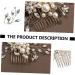 Ipetboom Beaded Hair Comb Crystal Headpiece Flower Girl Hair Clip Jewelry Comb Bride Pearl Hair Comb Bride Hairpin Hair Accessory Hair Pin Alloy Women's Man-made Pearl Accessories - Buy Online on GoSupps.com