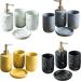Bathroom Accessories Set of 4 - Lotion Bottle Mouthwash Cups Soap Shell & Toothbrush Holder - Multifunctional White Household Supplies for Toilet - Buy Online on GoSupps.com